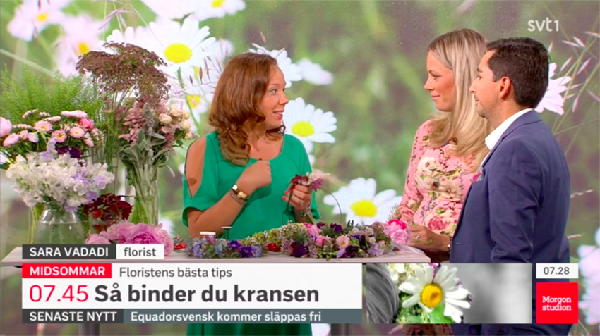 Floristutbildarna i SVT Morgonstudion